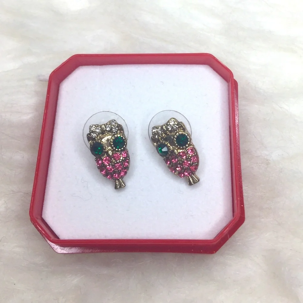 Betsey Johnson owl earrings